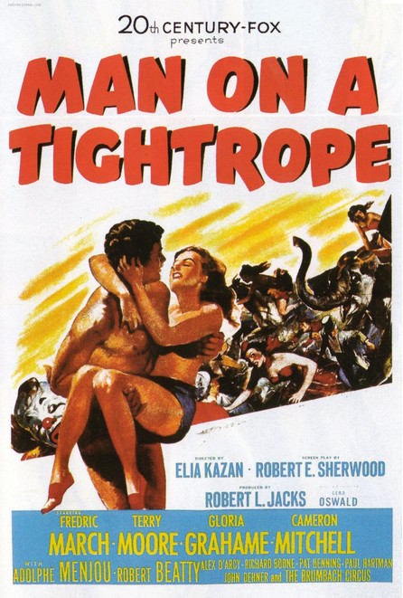 Man on a tightrope