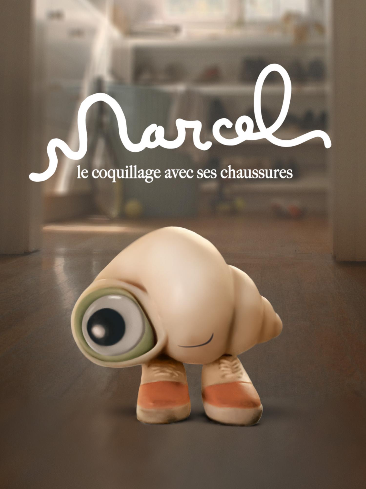Marcel le coquillage avec des chaussures VOST